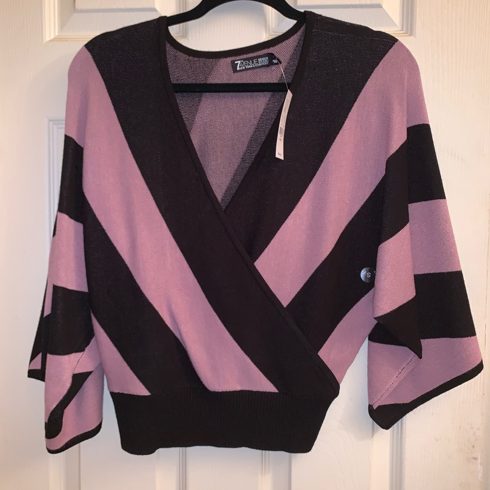 New York & co dark and light purple blouse